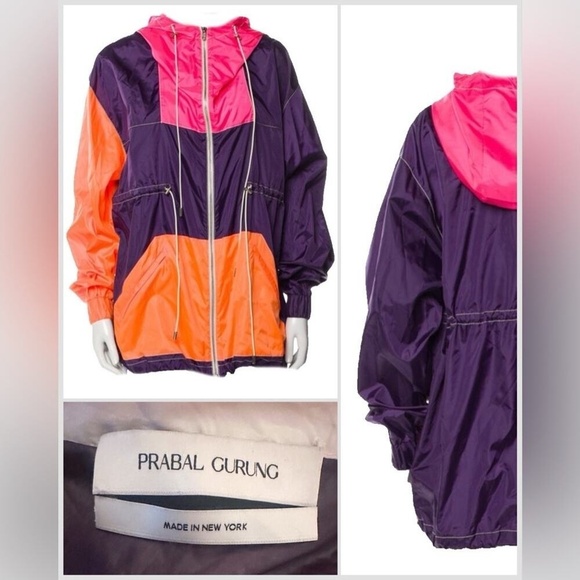 Prabal Gurung Luxury Colorblock windbreaker- S - Picture 6 of 16